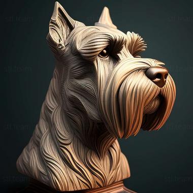 3D model Zwergschnauzer dog (STL)